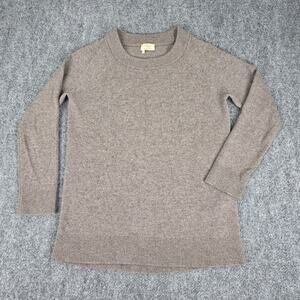Kate Spade Sweater Womens XS Brown Wool Oversized Crewneck Raglan Knit Pullover
